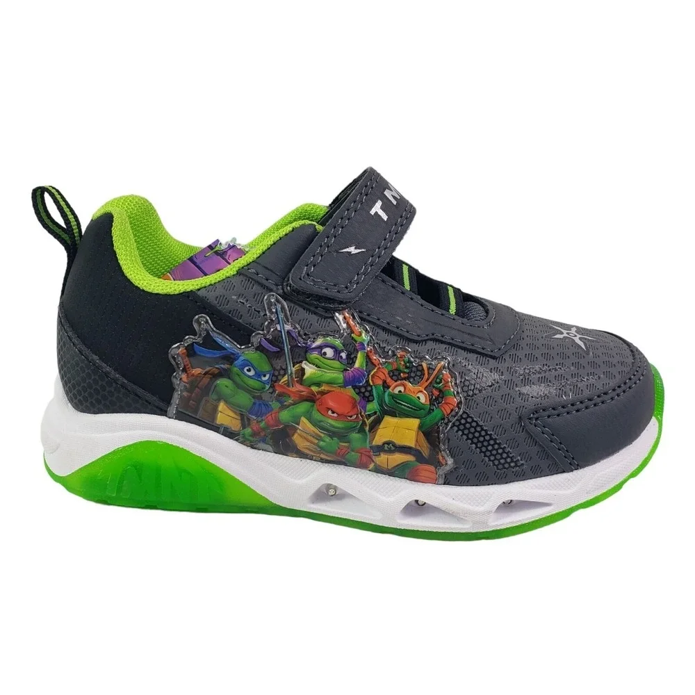 TMNT Teenage Mutant‎ Ninja Turtles Boys Sneakers Toddlers Size 8 Light-up Shoes